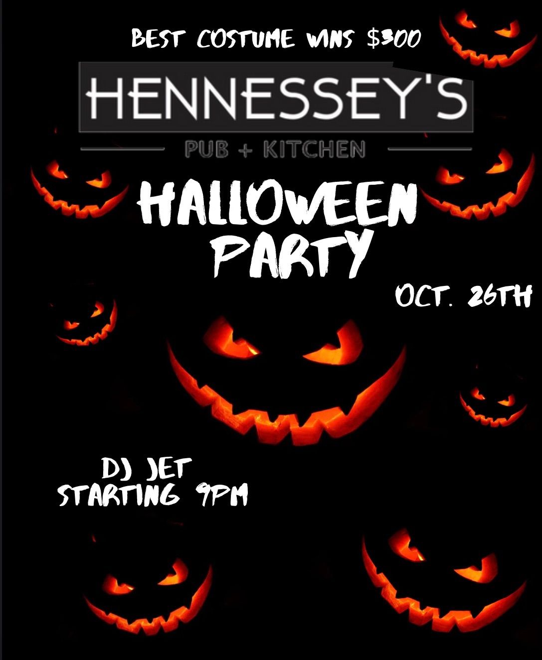 Halloween party at Hennessey\u2019s 