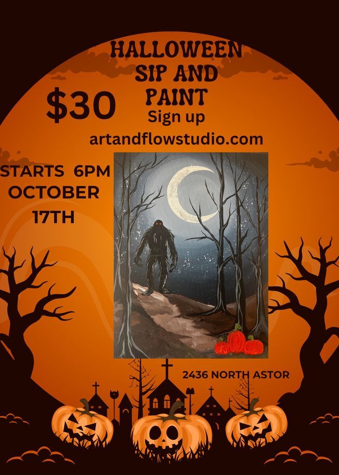 Halloween sip and paint! Jackson St Bar and Grill, Spokane, WA October 17, 2023
