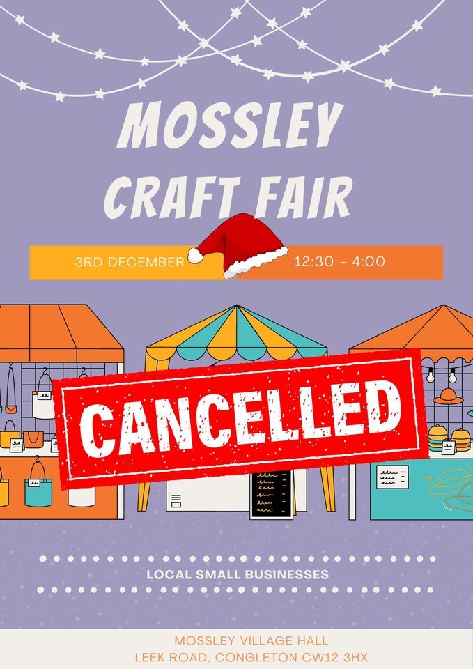 Mossley Christmas Fair Mossley Village Hall, Congleton, EN December