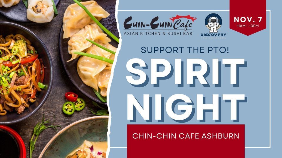 Spirit Night at Chin-Chin Cafe