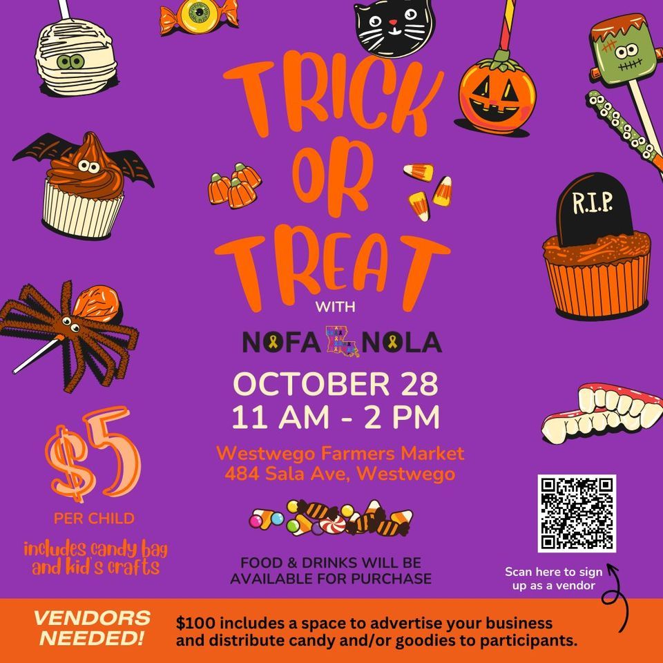 Trick or Treat w/ NOFA Westwego Farmers Market October 28, 2023