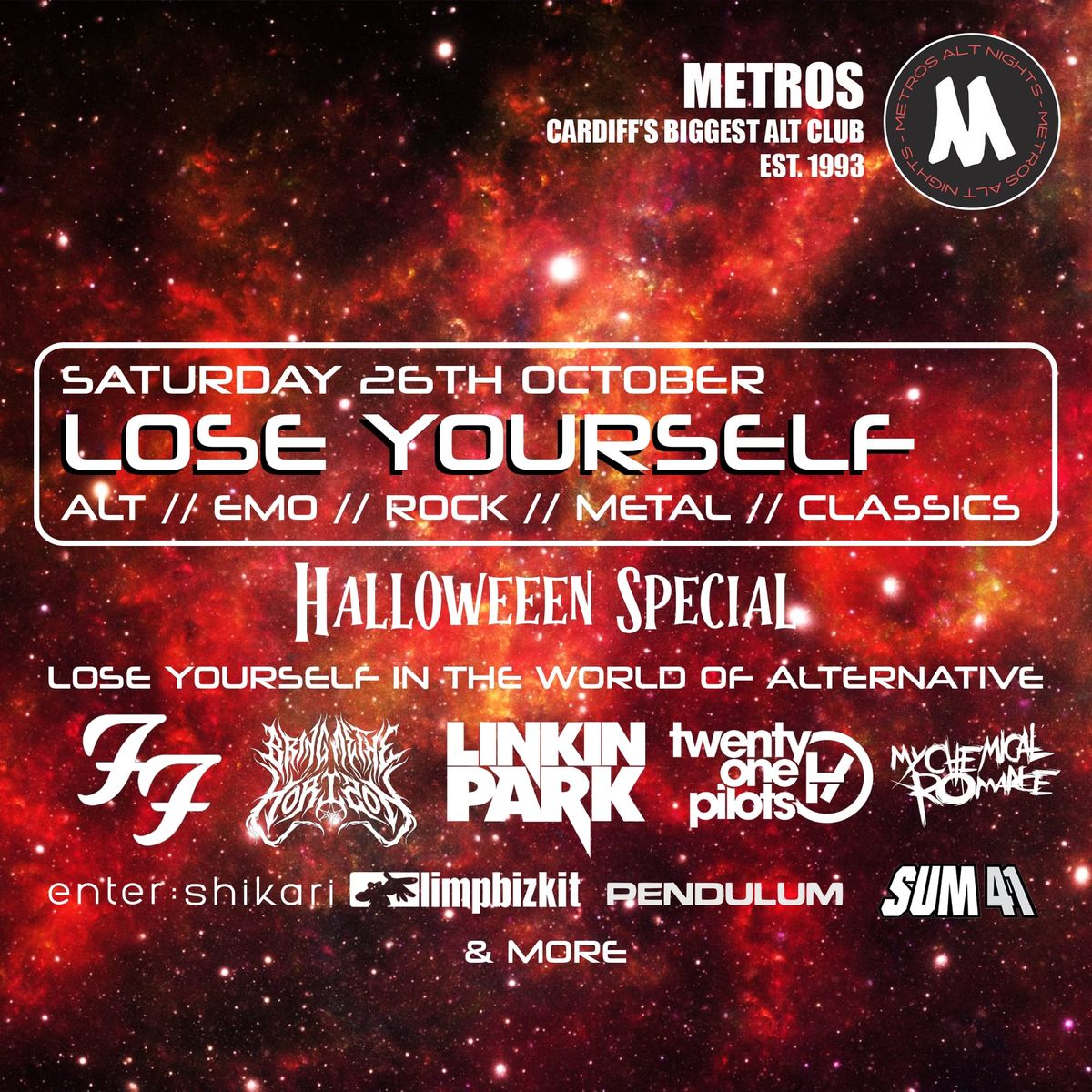 Lose Yourself: Halloween Special - Saturday 26th October