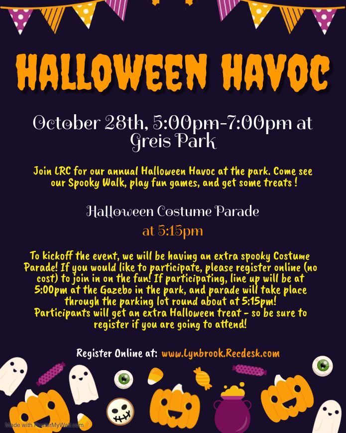 Halloween Havoc 2023 | Lynbrook Recreation Department at Greis Park ...