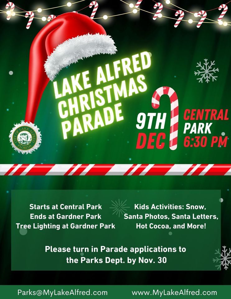 Christmas Parade Central Park, Haines City, FL December 9, 2025