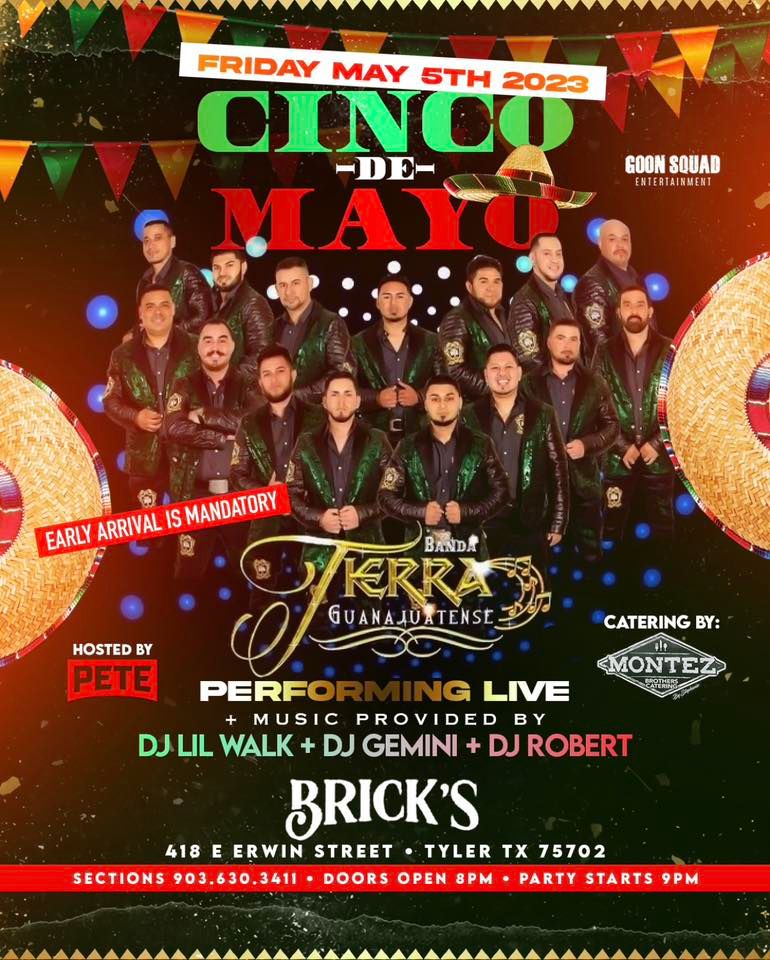 Cinco De Mayo Bash At Bricks 418 E Erwin St, Tyler, TX 757027415