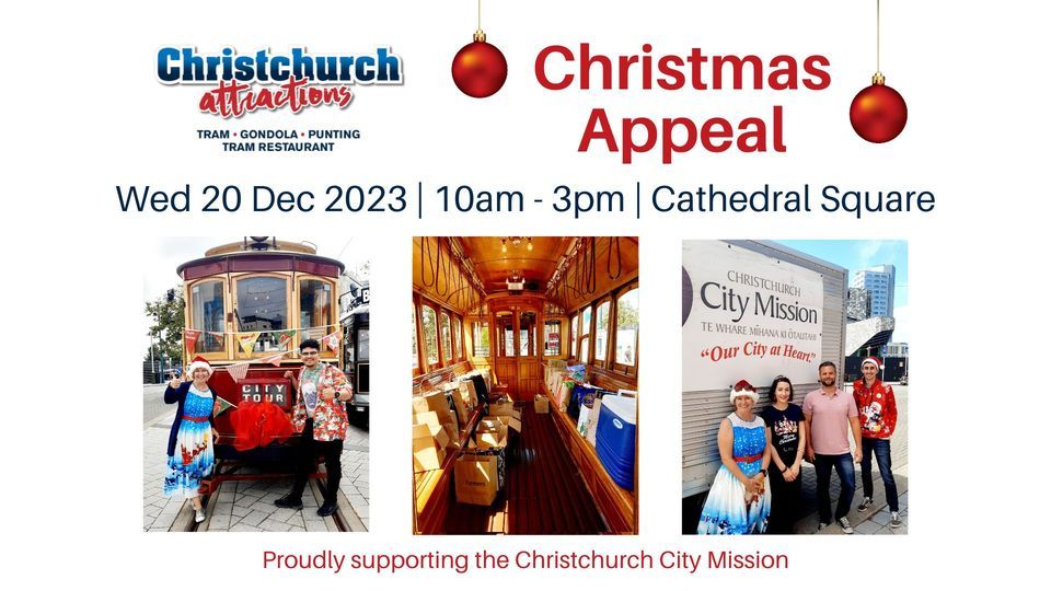 Christchurch Attractions Christmas Appeal 2023 Cathedral Square