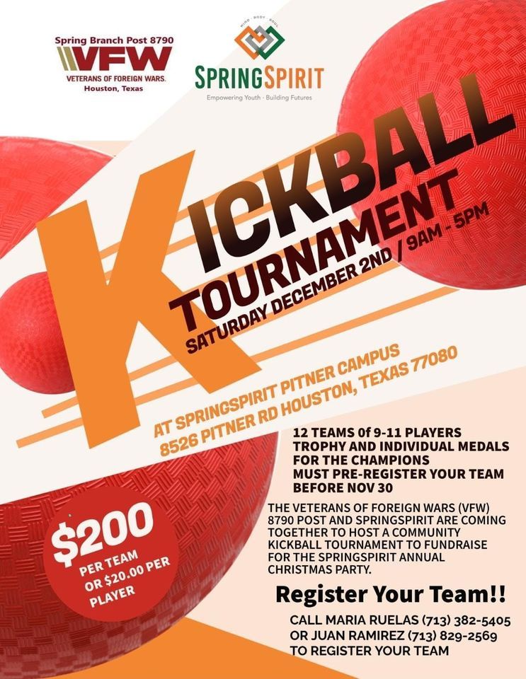 Spring Spirit Christmas ? Kickball tournament SpringSpirit, Houston