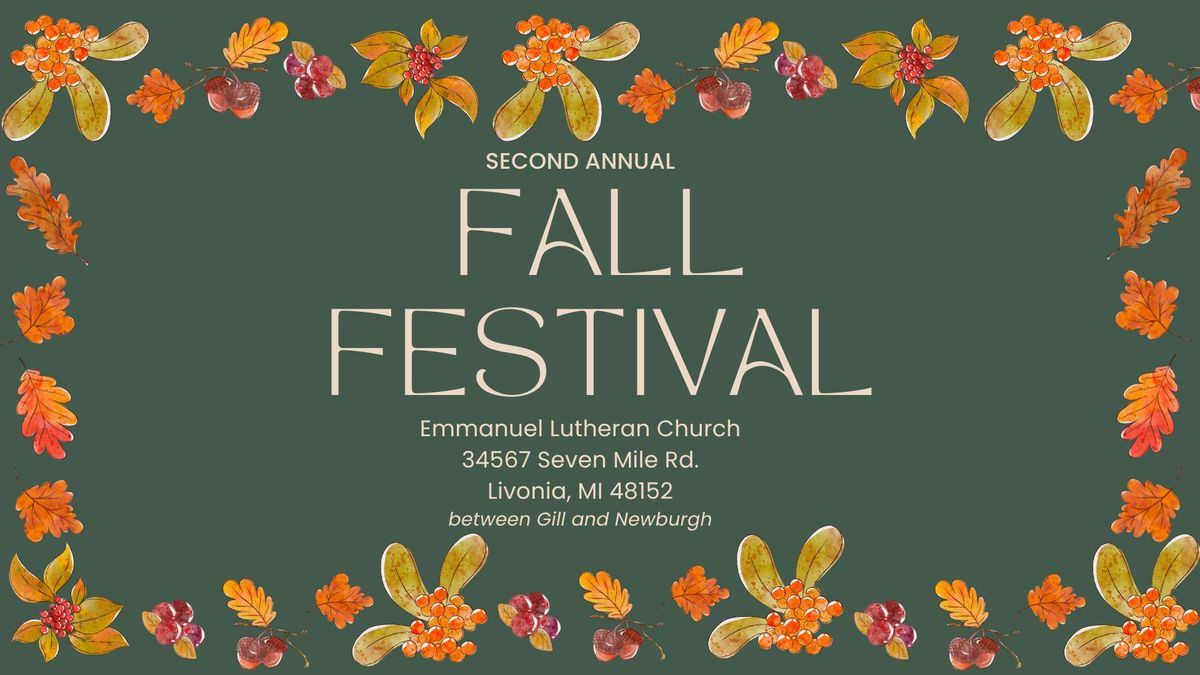 Emmanuel Lutheran Church Second Annual Fall Fest!