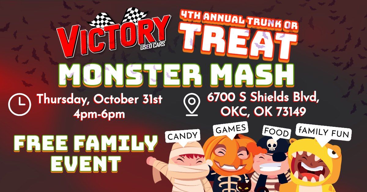 4th Annual Monster Mash Trunk or Treat \ud83e\udddf\ud83d\udc3a\ud83c\udf83