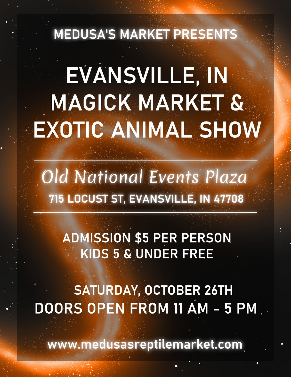 Evansville, IN Magick Market & Exotic Animal Show