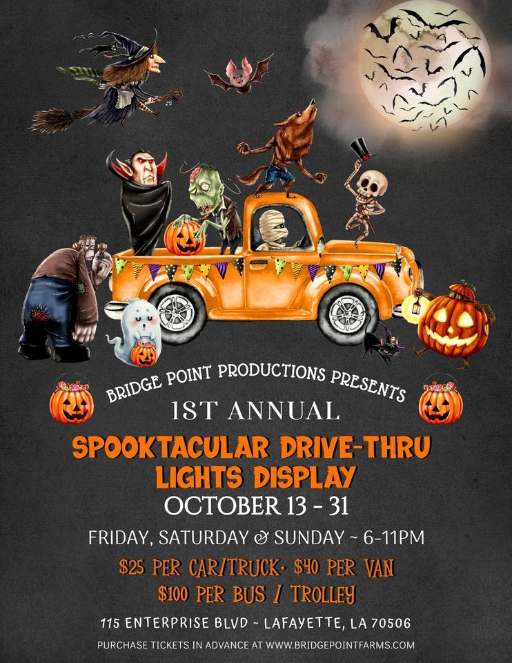 Spooktacular Halloween DriveThru Lights Display Bridge Point Farms