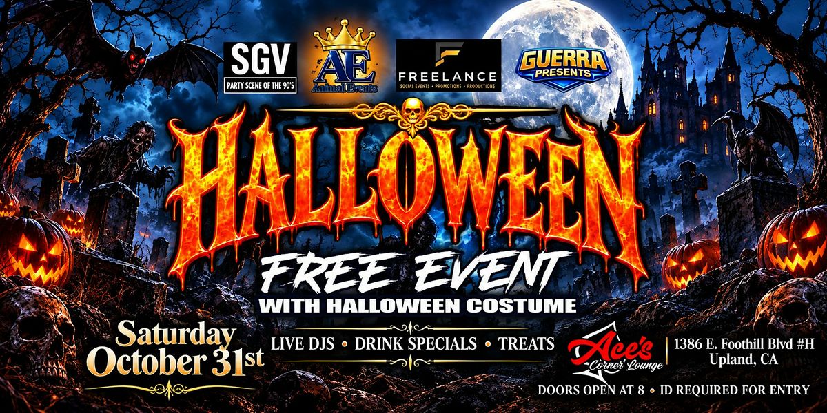 Halloween Night at ACE’S Corner Lounge in Upland, Sat Oct 31 | Hunt ...