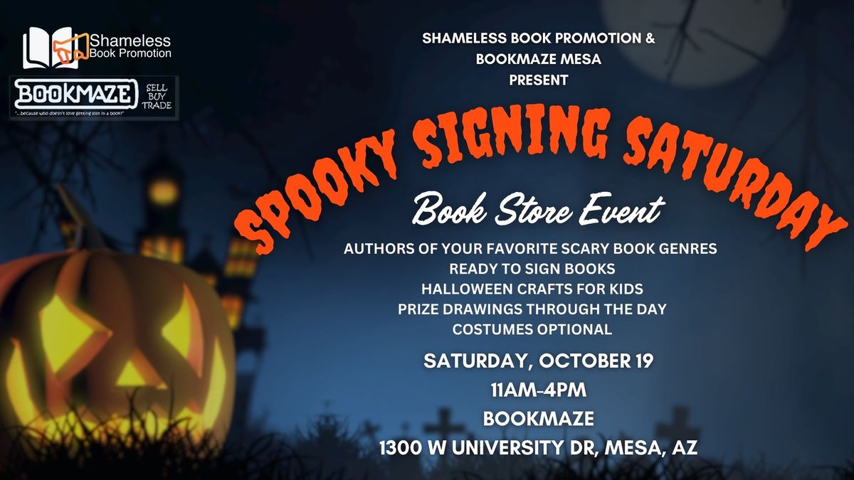 Spooky Signing Saturday at Bookmaze