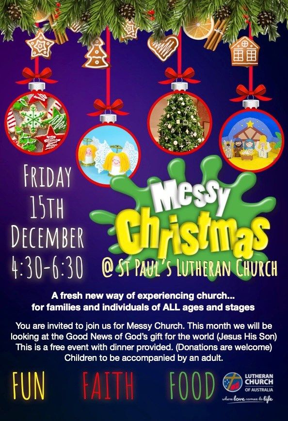 Messy Church "Christmas" 96 Currajong St, Parkes NSW 2870, Australia