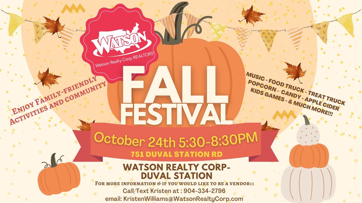 Watson Duval Station Fall Festival!