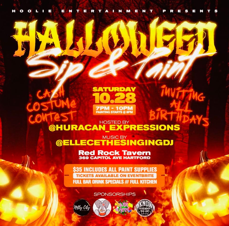 Halloween Sip & Paint Red Rock Tavern, Hartford, CT October 28, 2023