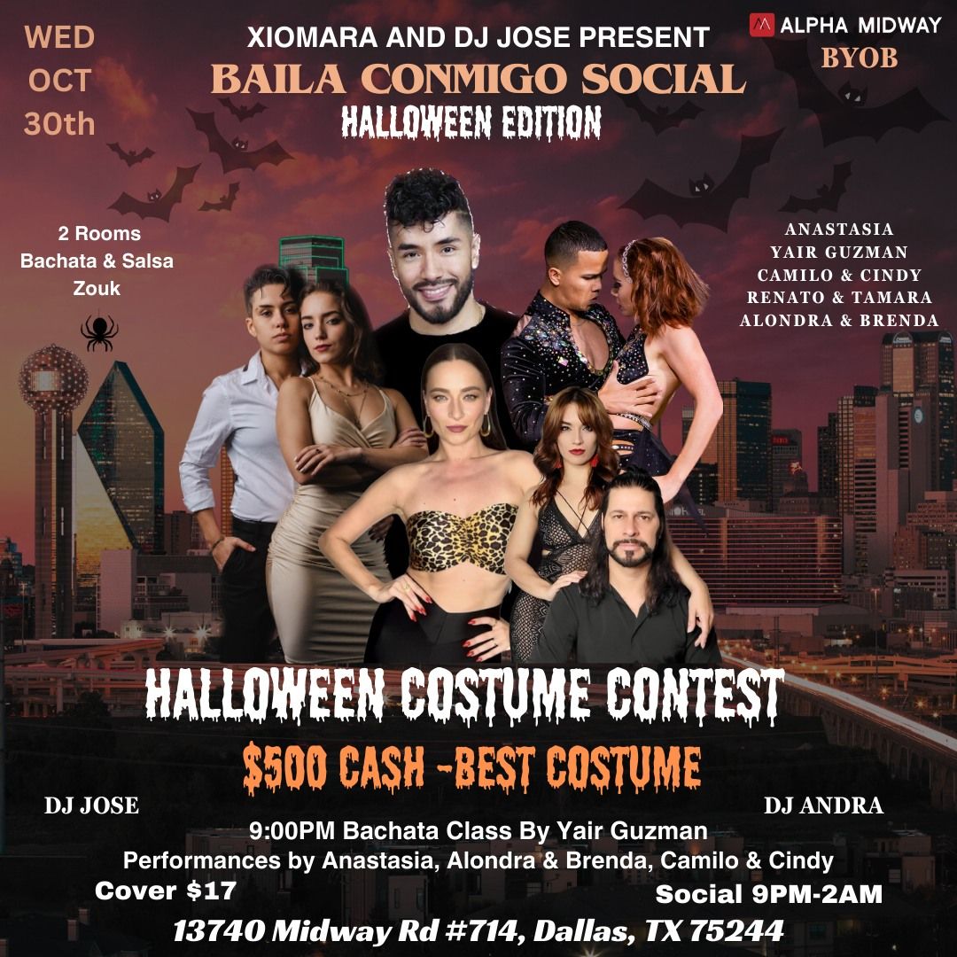 BAILA CONMIGO SOCIAL HALLOWEEN EDITION + WORKSHOPS 