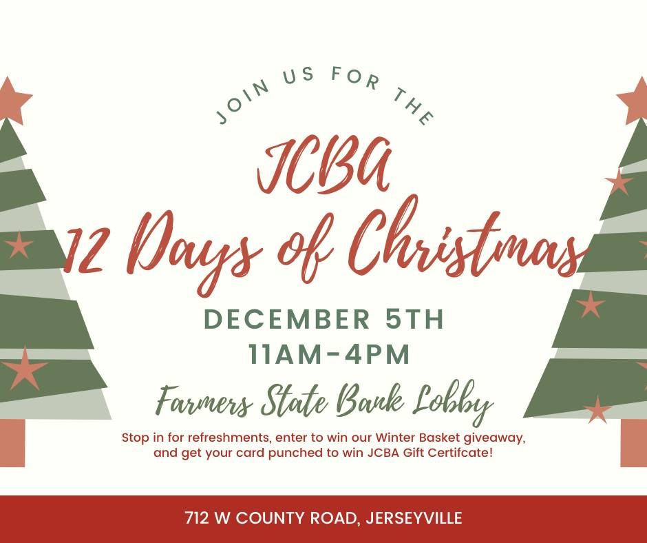 JCBA 12 Days of Christmas Farmers State Bank Jerseyville Farmers