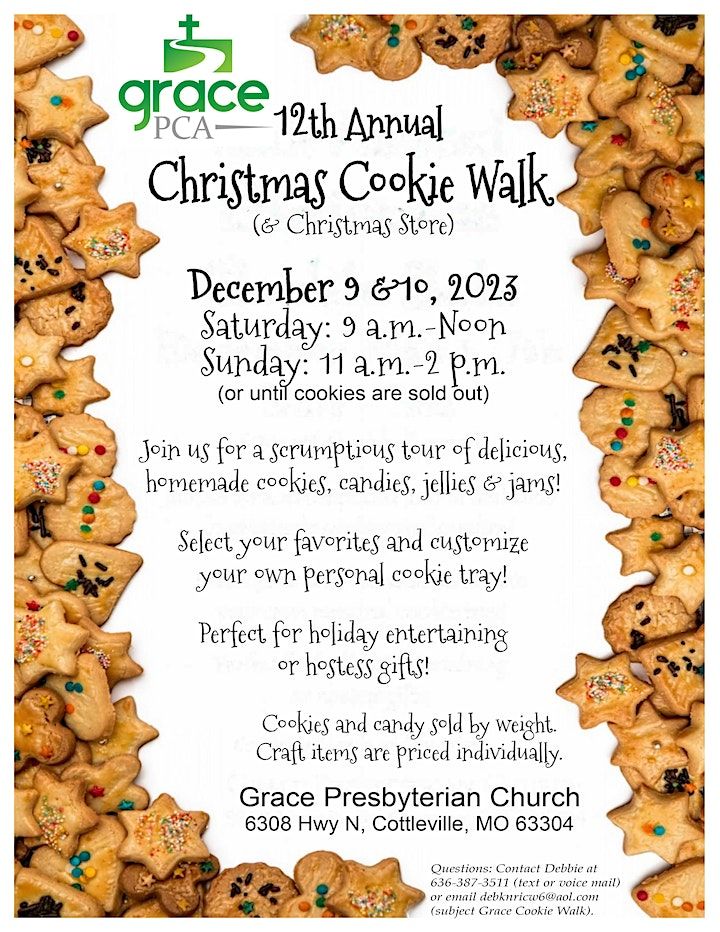 12th Annual Grace PCA Cookie Walk and Christmas Sale 6308 Highway N