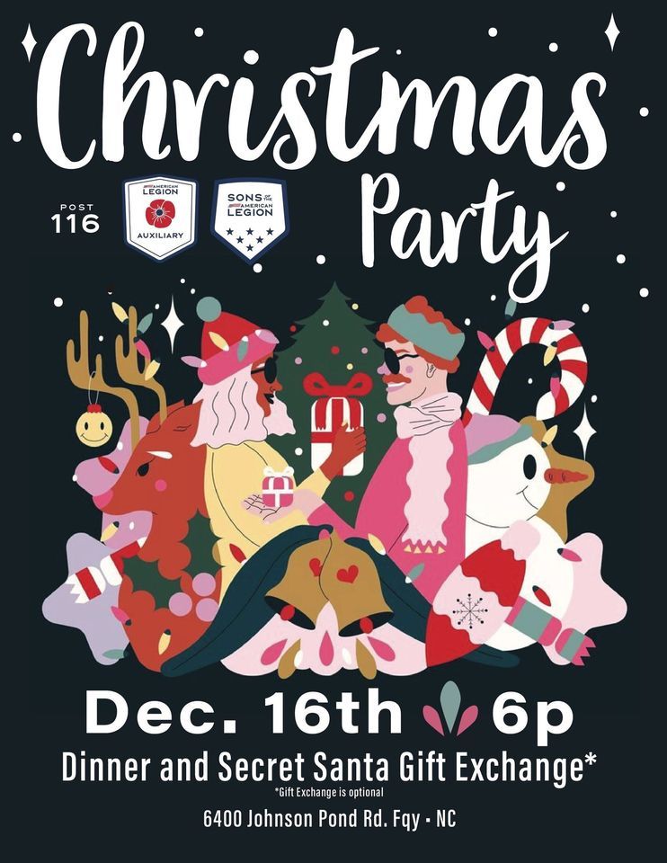 Auxiliary and Sons Christmas party! American Legion Post 116, Kipling