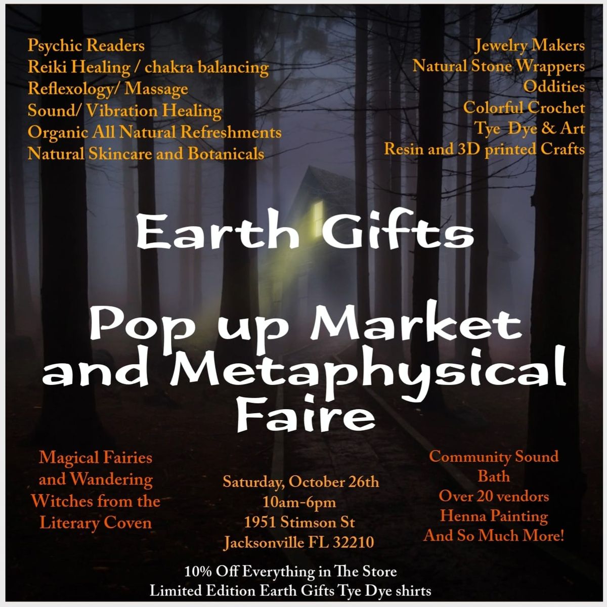 Earth Gifts Samhain\/Halloween Pop up Market and Metaphysical Faire 