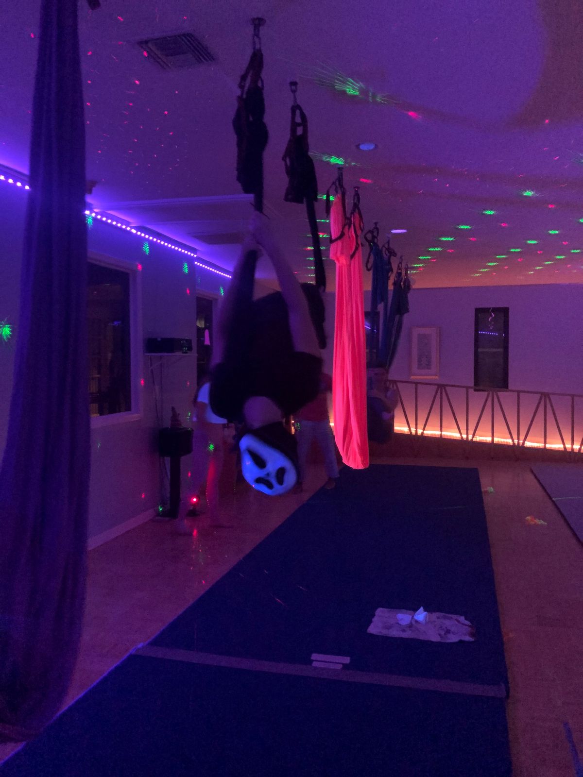 Halloween Blacklight Aerial Silks 