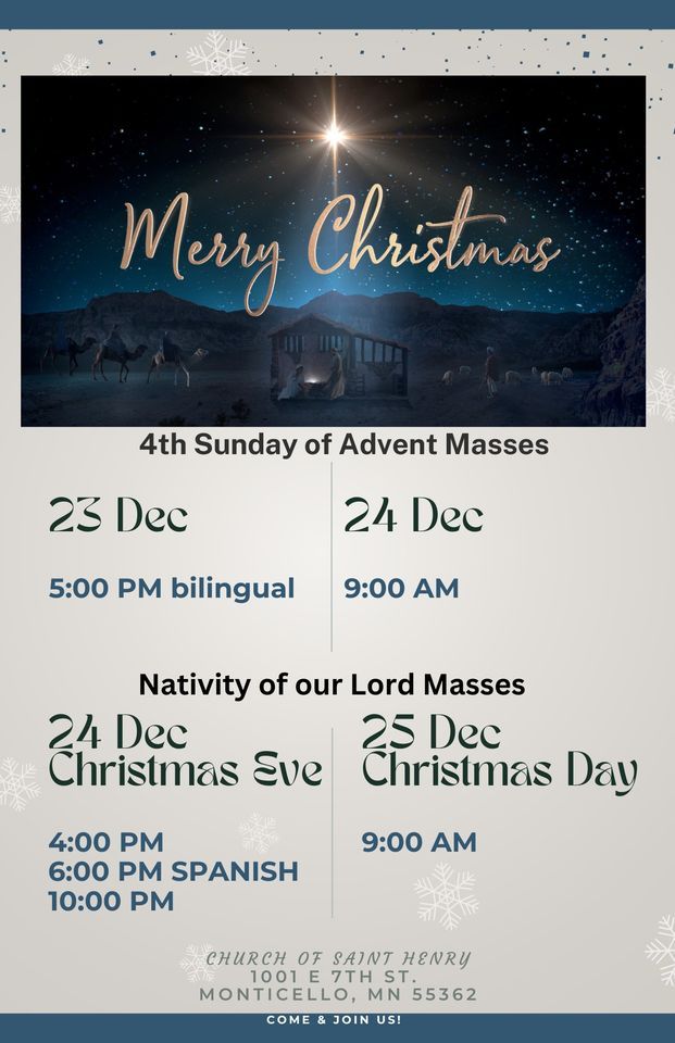 Christmas Eve Mass - Nativity of Our Lord  Church of Saint Henry / Iglesia de San Enrique 