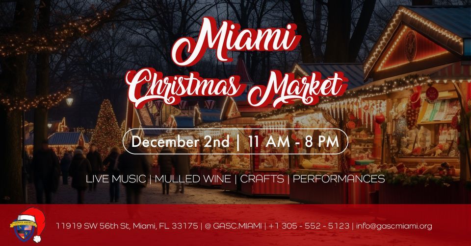 Christmas Market Miami German American Social Club of Greater Miami