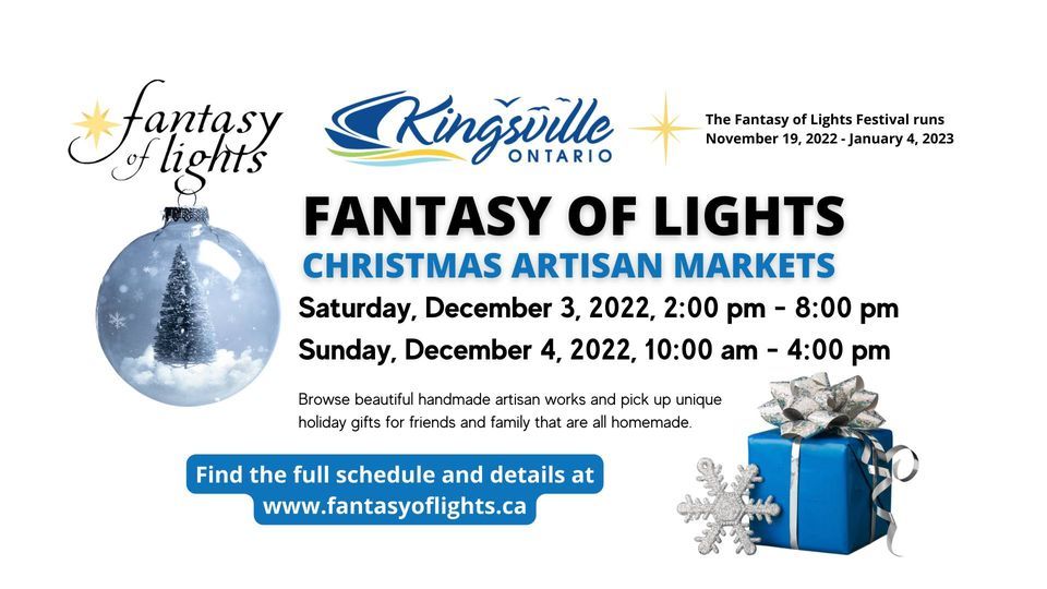 Christmas Artisan Markets (Fantasy of Lights Festival) Lakeside Park