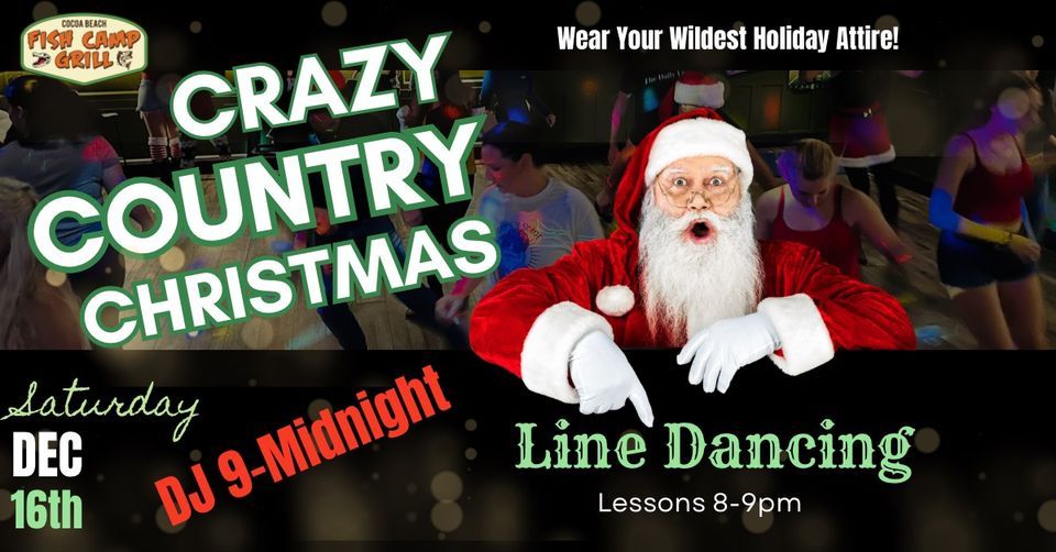 Crazy Country Christmas Line Dancing | Cocoa Beach Fish Camp Grill ...