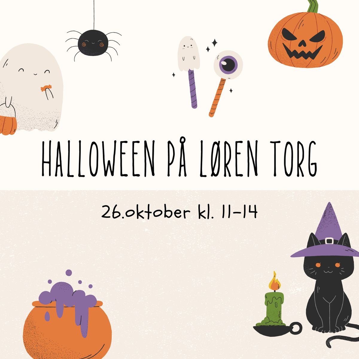 Halloweenfeiring p\u00e5 L\u00f8ren torg