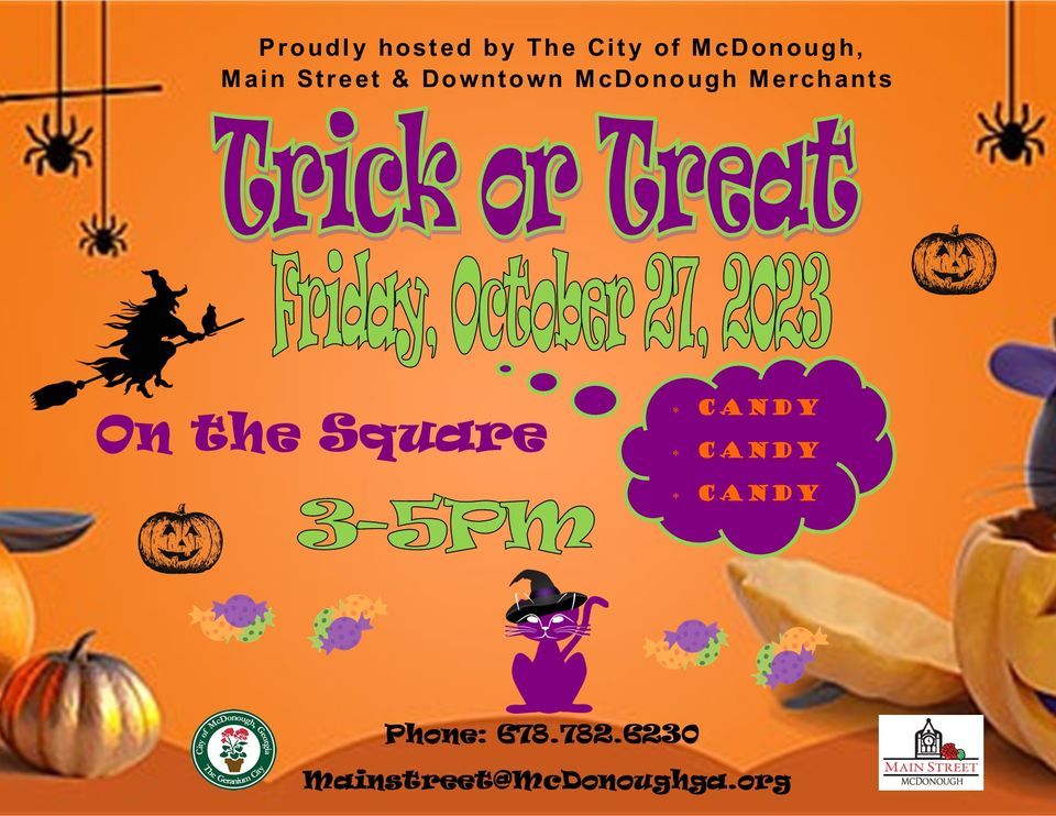 Trick or Treat on the Square Main Street McDonough Program October