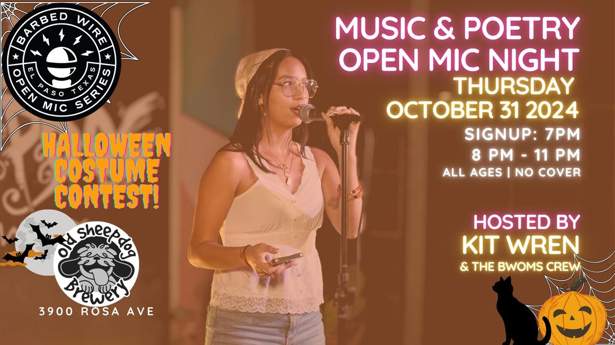 Music & Poetry Open Mic at Old Sheepdog Brewery (10\/31)