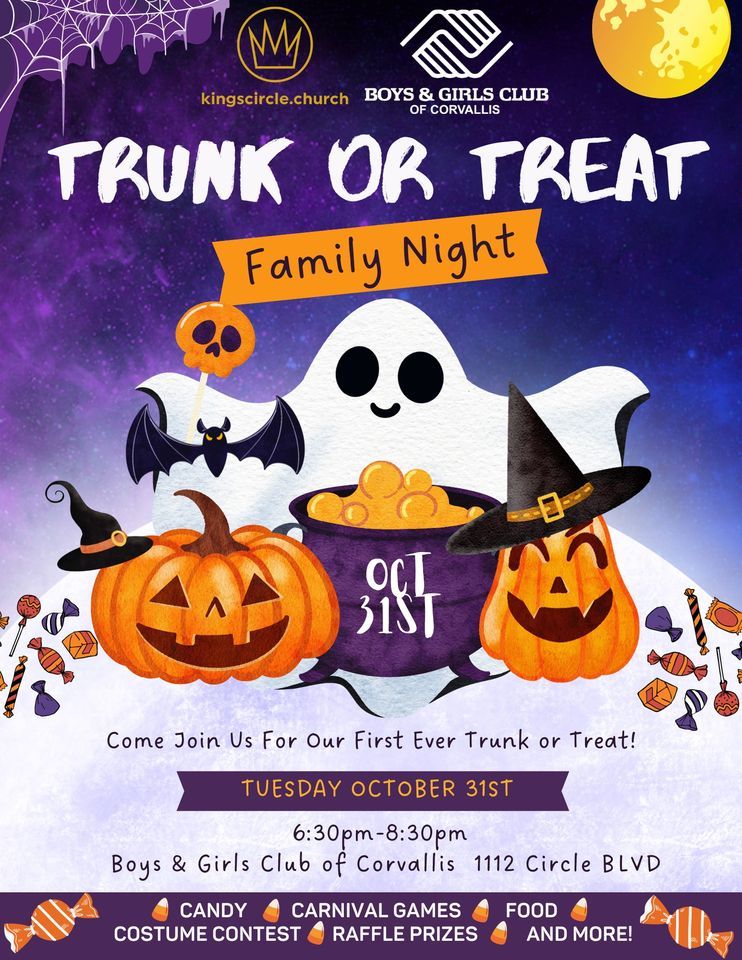 Trunk or Treat hosted by Boys & Girls Club of Corvallis 1112 NW