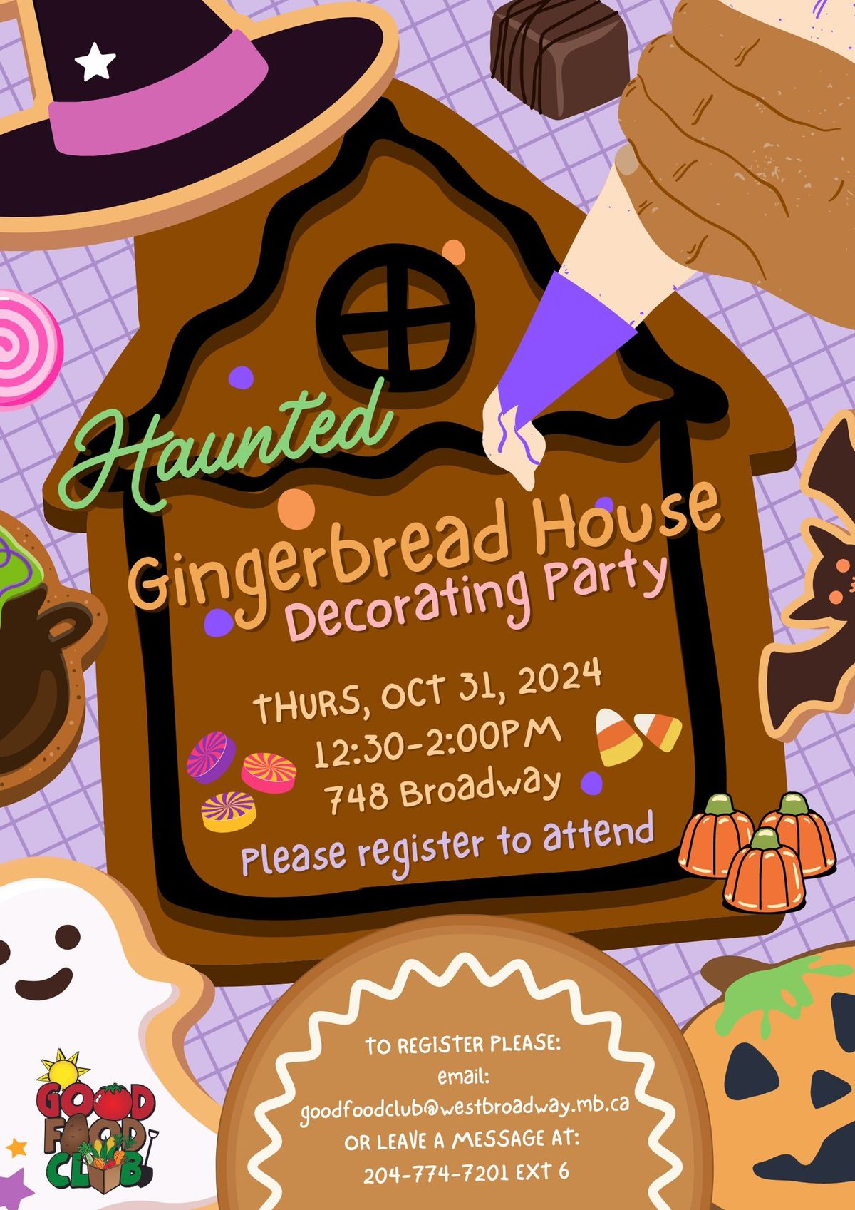 Good Food Club's Haunted Gingerbread House Decorating Party