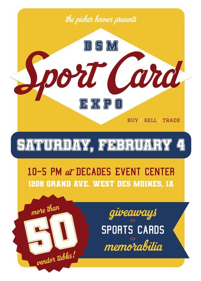 DSM Sports Card Expo The Picker Knows, Des Moines, IA February 4, 2023