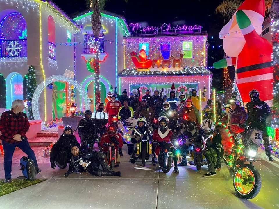 Annual Christmas Light Night Ride Rancho Penasquitos skate park