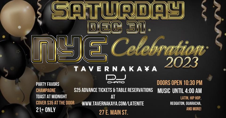 NYE 2023 CELEBRATION AT TAVERNAKAYA! Tavernakaya, Madison, WI