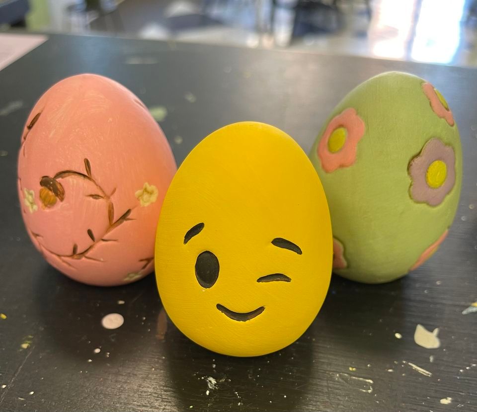 Friday Night Kids Class - Pottery Eggs Painting Class