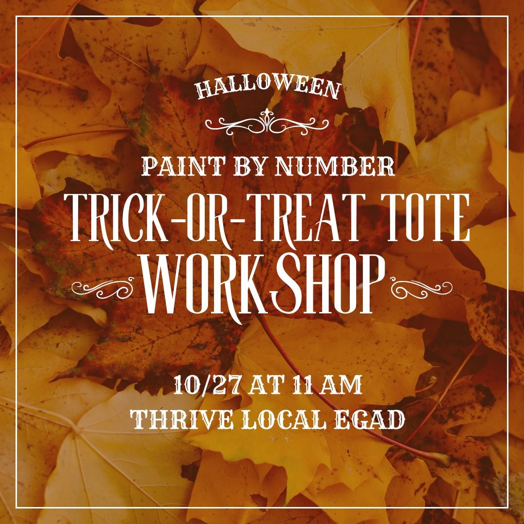 EGAD: Paint-by-Number Halloween Trick-or-Treat Tote Workshop | 10\/27 at 11am