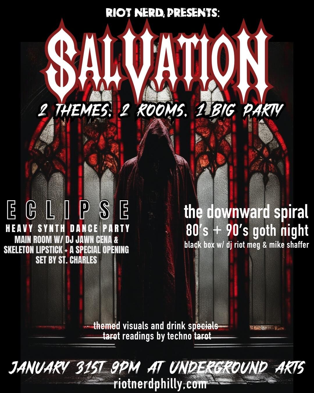Riot Nerd: Salvation - Multi-Room Goth Party