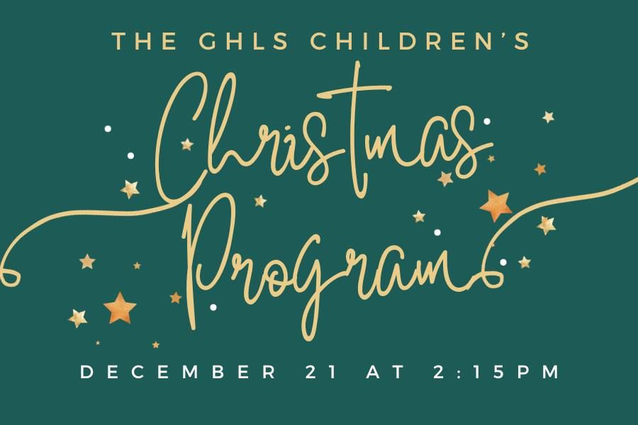 Childrens Christmas Program 2023 Garden Homes Lutheran School