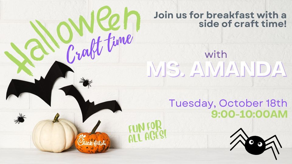 ChickfilA Kids Crafts with Ms. Amanda Halloween Edition! Chick