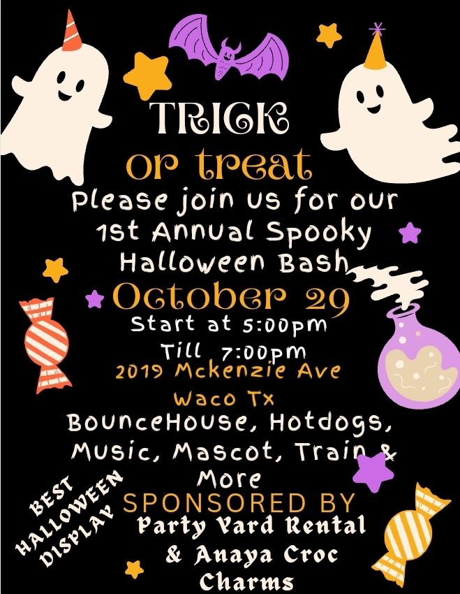 1st Annual Spooky Halloween Bash The Party Yard, Waco, TX October