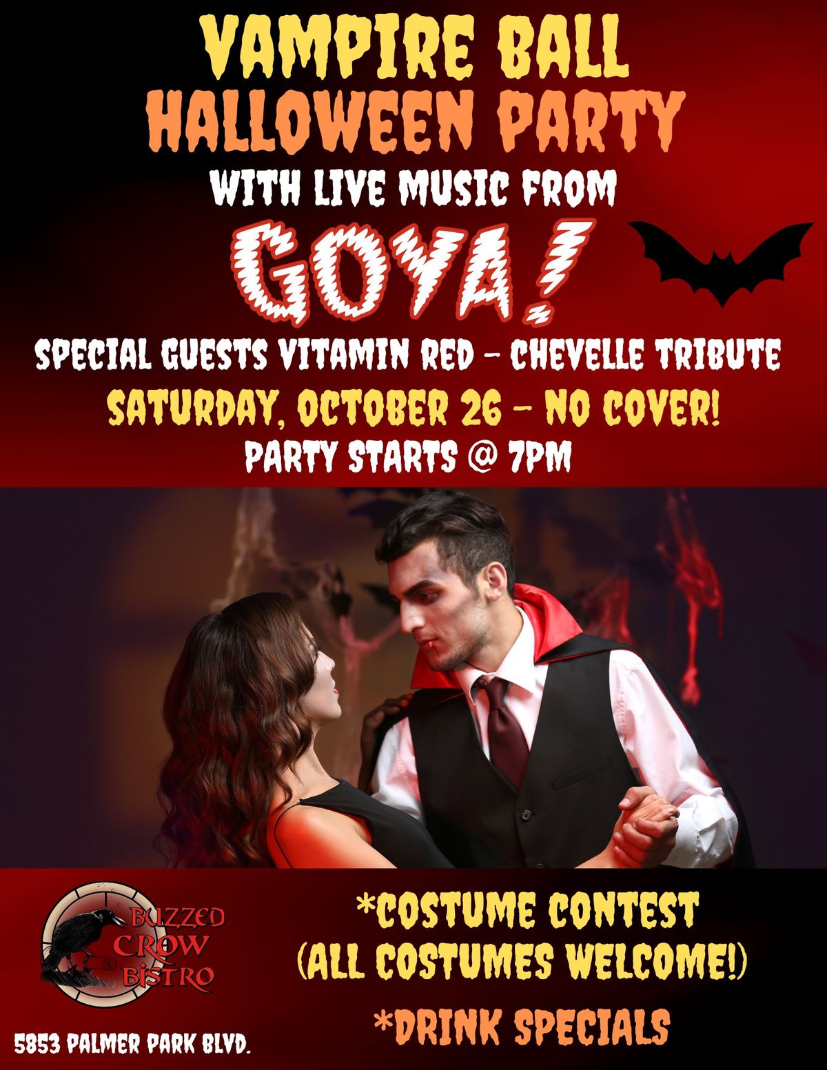 Vampire Ball - Halloween Party! - Live Music from GOYA! - NO COVER!