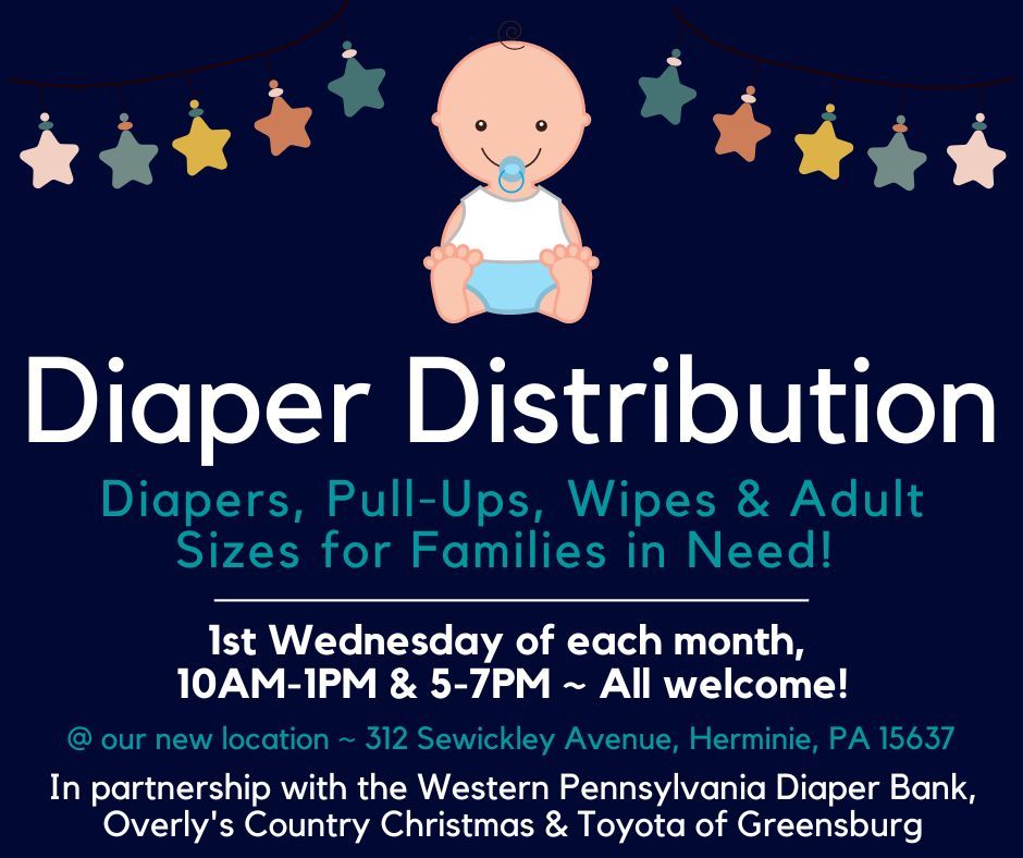 Diaper Distribution Sewickley Township Public Library, Herminie, PA