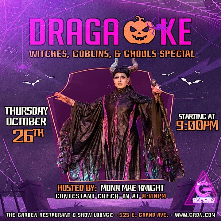 Dragaoke Halloween Edition Table Reservation THE GARDEN, Des