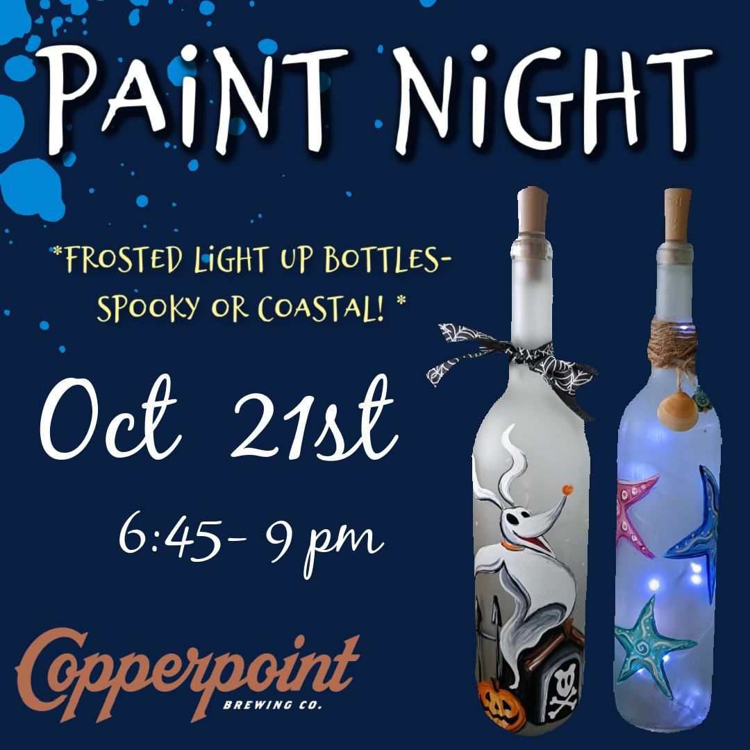 Frosted Light Up Wine Bottle Paint Night 