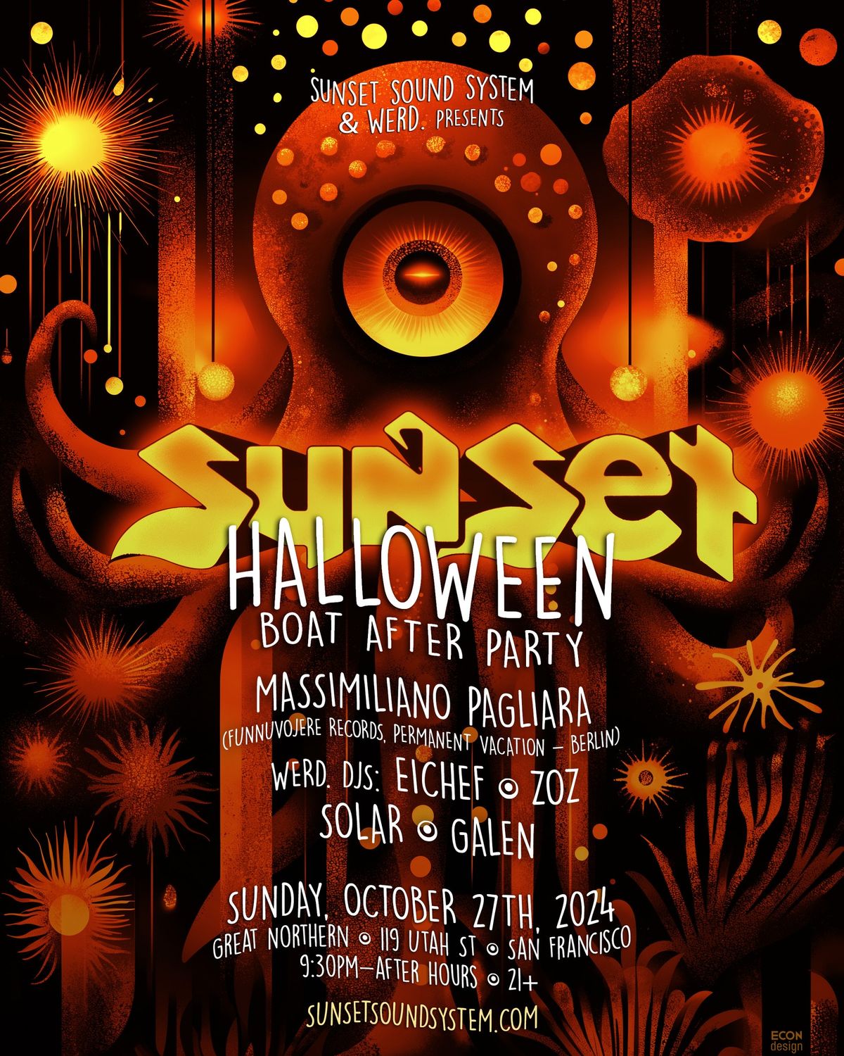 Sunset Sound System Halloween Boat AfterParty 2024 Great Northern