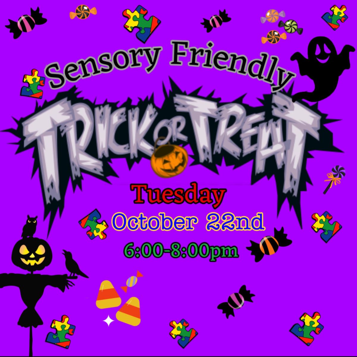 Sensory Friendly Trick or Treat Jump Party 10\/22